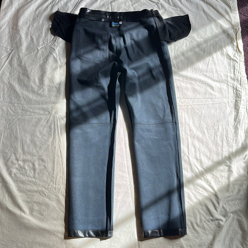 Vintage 90s Positano Charles Lapson  Faux Leather Pants Black Women's 30 - Picture 9 of 14